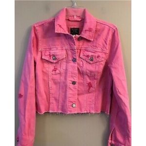 ABERCROMBIE PINK DENIM JACKET